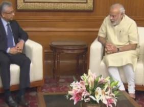 Pravind Jugnauth rencontre Modi Pravind Jugnauth rencontre Modi