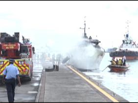 Incendie au Caudan