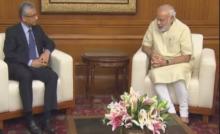 Pravind Jugnauth rencontre Modi